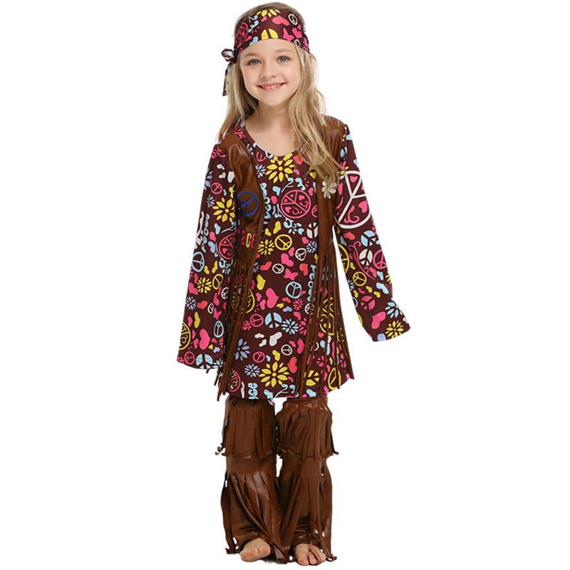 Girls' Hippie Dress Costume Hallowitch Costumes Girls' Hippie Dress Costume Hallowitch Costumes
