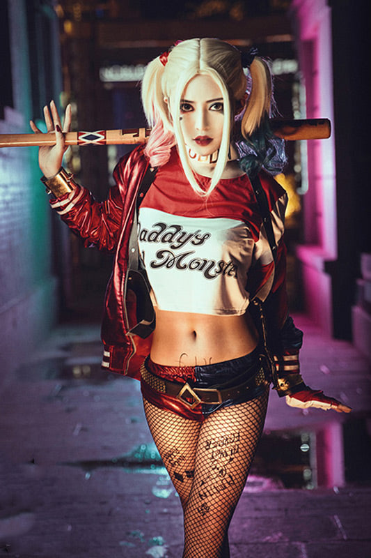 Suicide Squad Harley Quinn Cosplay Costume for Adult Women