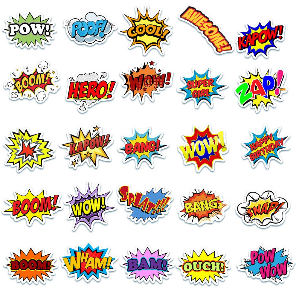 50PCS Superhero Party Stickers