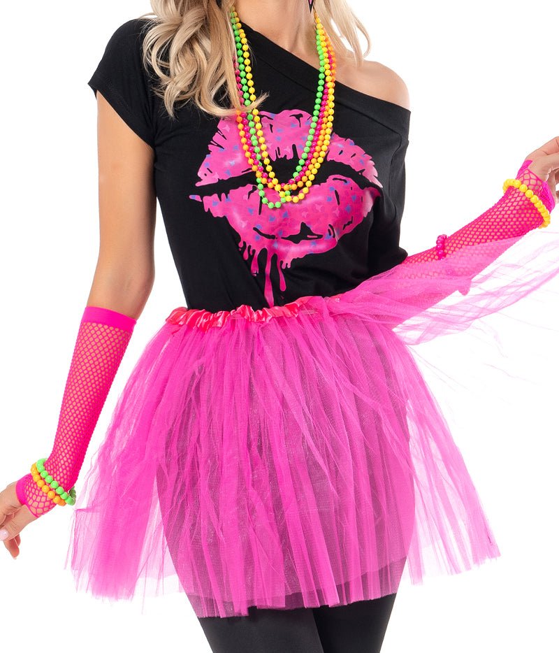 80s Costume For Women Lip Print