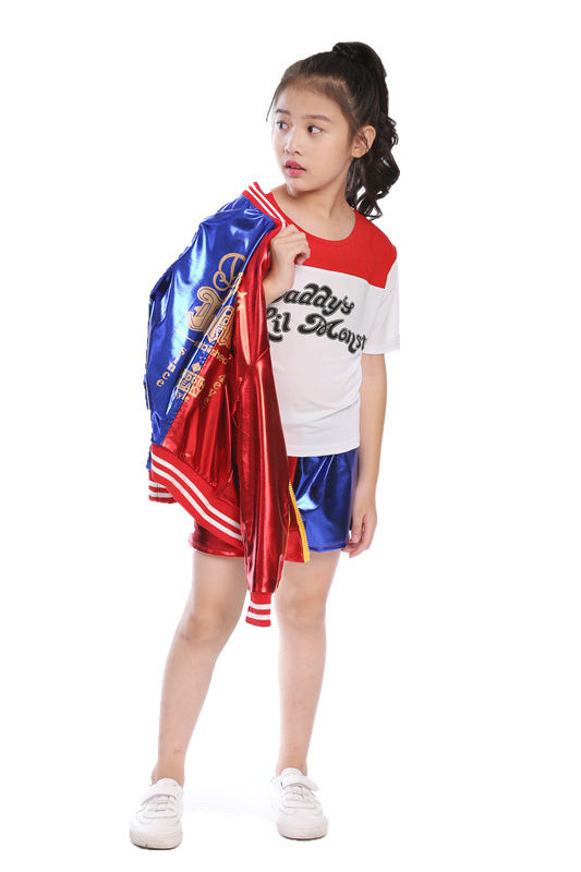Harley Quinn Cosplay Costume For Kids Girls
