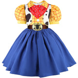 Woody Dress for Girls Cowgirl Costume Cosplay