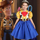 Woody Dress for Girls Cowgirl Costume Cosplay