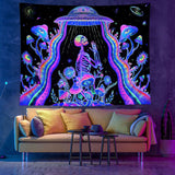 Black Light UV Tapestry Halloween Decor