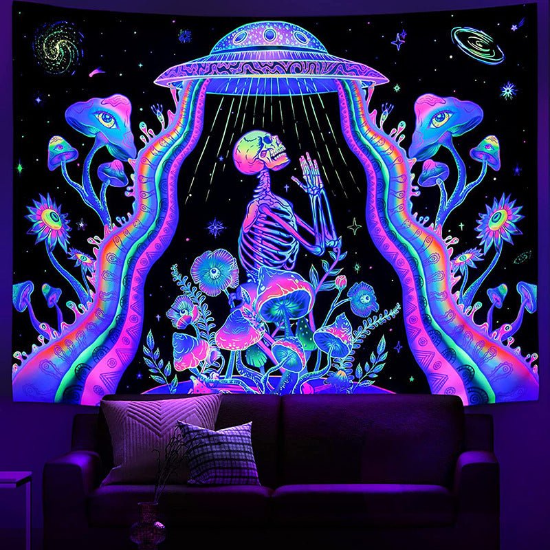 Black Light UV Tapestry Halloween Decor