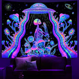 Black Light UV Tapestry Halloween Decor