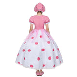 Bo Peep Costume for Kids and Adults, Pink Dress and Hat