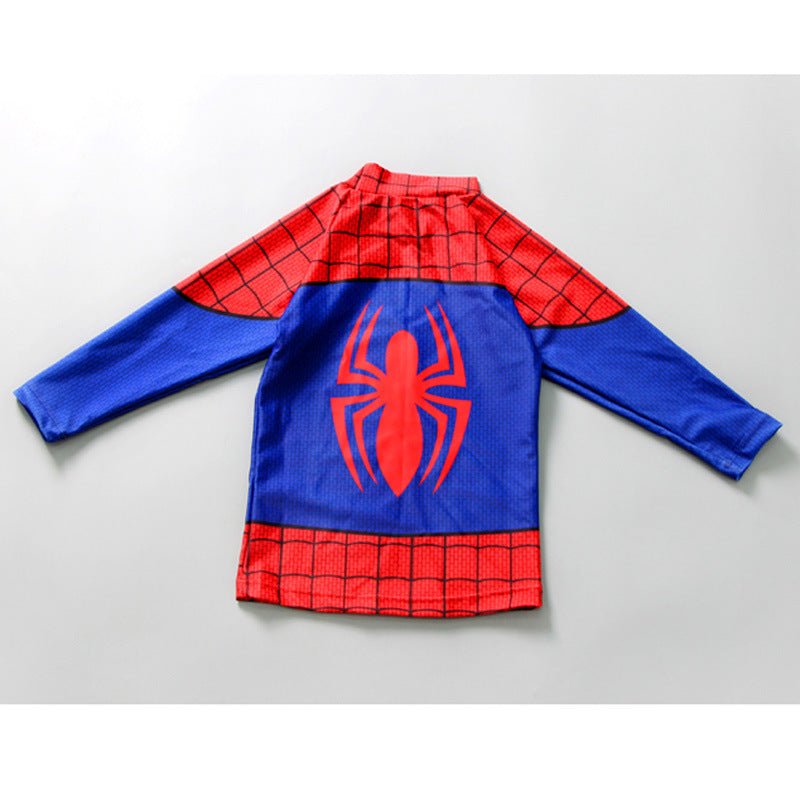 Boys Long Sleeve Spider Man Swimsuit (Sizes 2T–12)