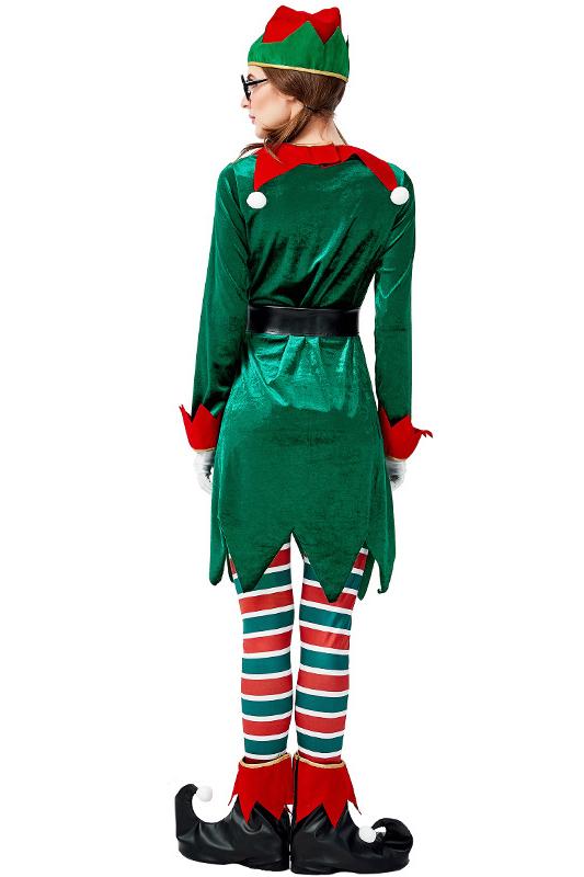 womens christmas elf dress Christmas Elf Women's Costume Green Dress & Hat - Plus Size