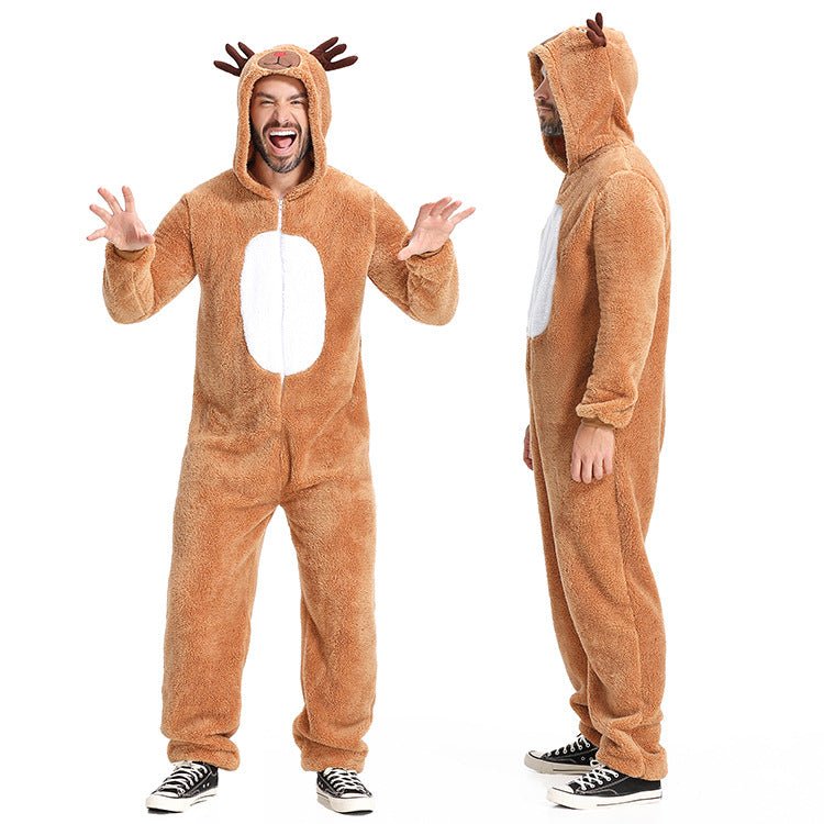 Christmas Reindeer Onesie Costume For Adults