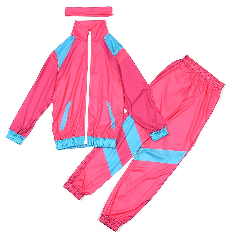 Disco clothing exports Amazon dance sportswear blue and pink cross - border supply baseball uniforms.