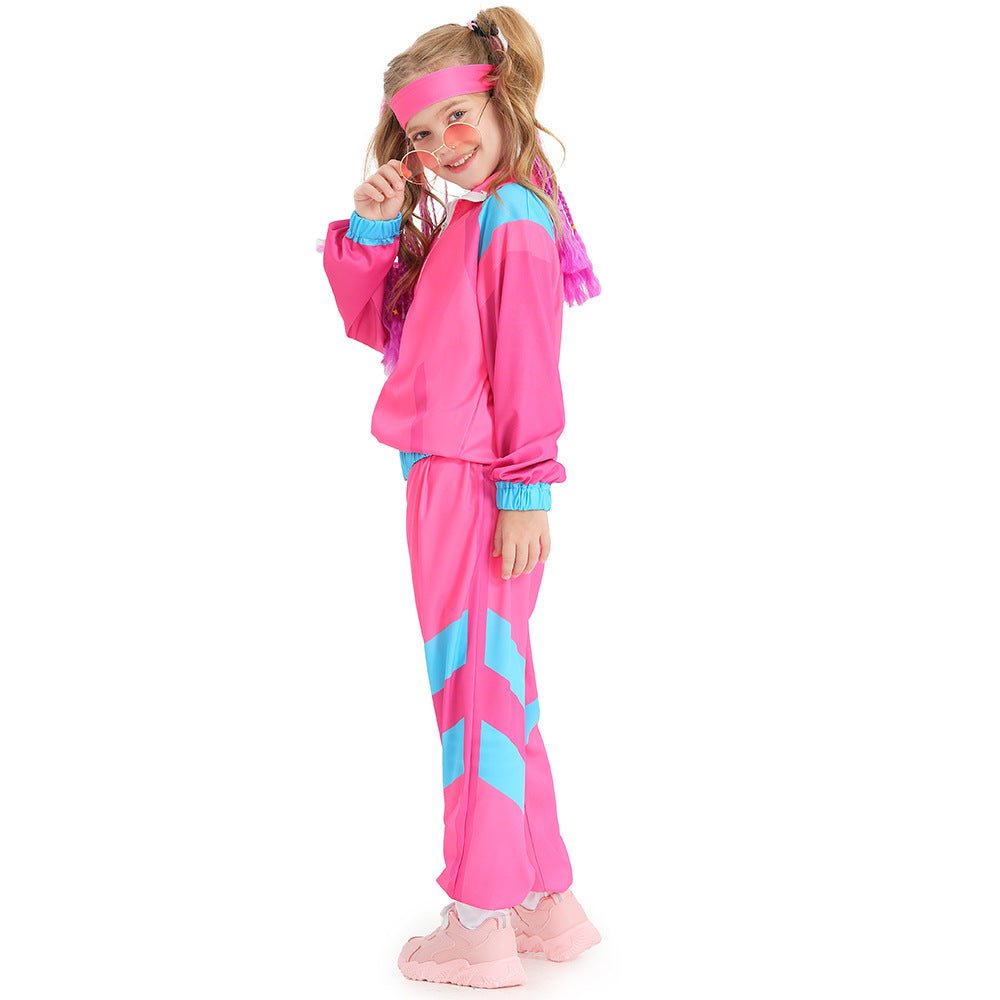 Disco clothing exports Amazon dance sportswear blue and pink cross - border supply baseball uniforms.