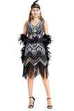 Flapper Dress Gatsby Party Costume 1920s Black