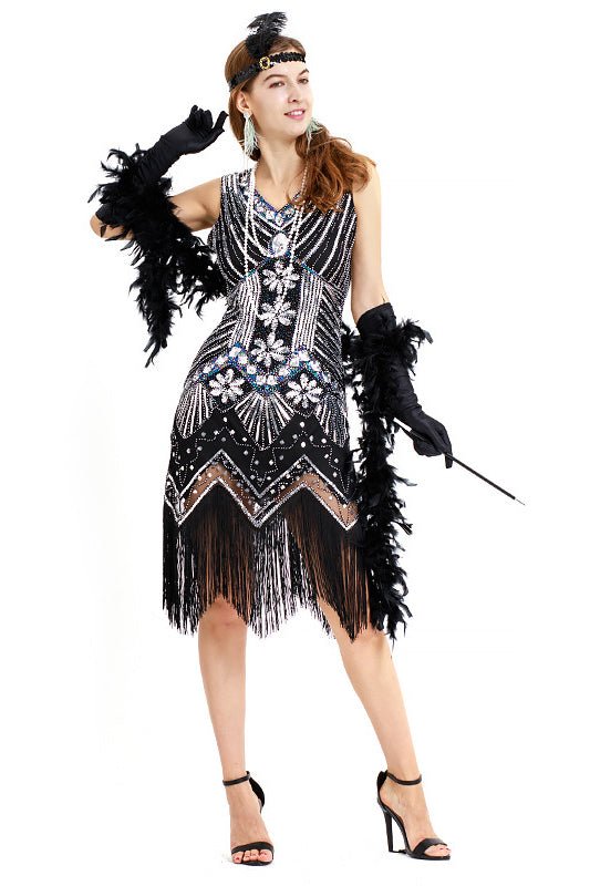 Flapper Dress Gatsby Party Costume 1920s Black