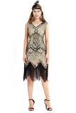 Flapper Dress Gatsby Party Costume 1920s Gold