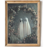 Ghost Wedding, Halloween Wall Decor. Unframed