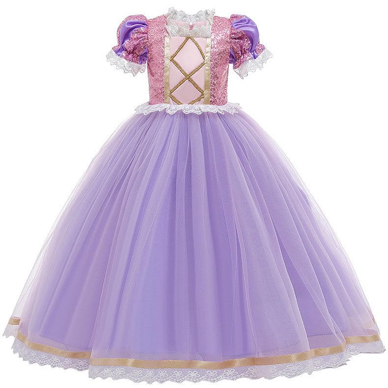 Girls Rapunzel Dress Costume Tangled