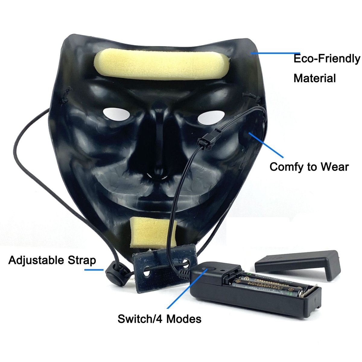Halloween Skull Face Light Up Mask