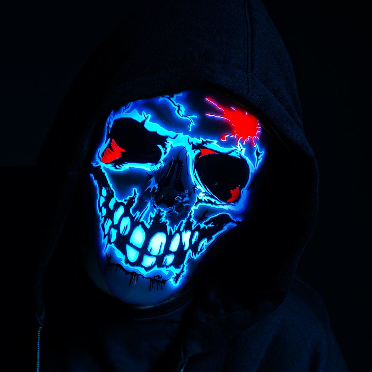 Halloween Skull Face Light Up Mask