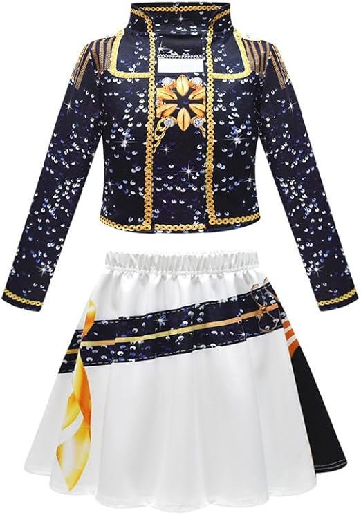 Kpop Demon Hunters Mira Golden Stage Outfit Black Costume for Kids