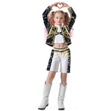 Kpop Demon Hunters Rumi Golden Stage Outfit Black Costume for Kids