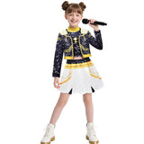 Kpop Demon Hunters Zoey Golden Stage Outfit Black Costume for Kids