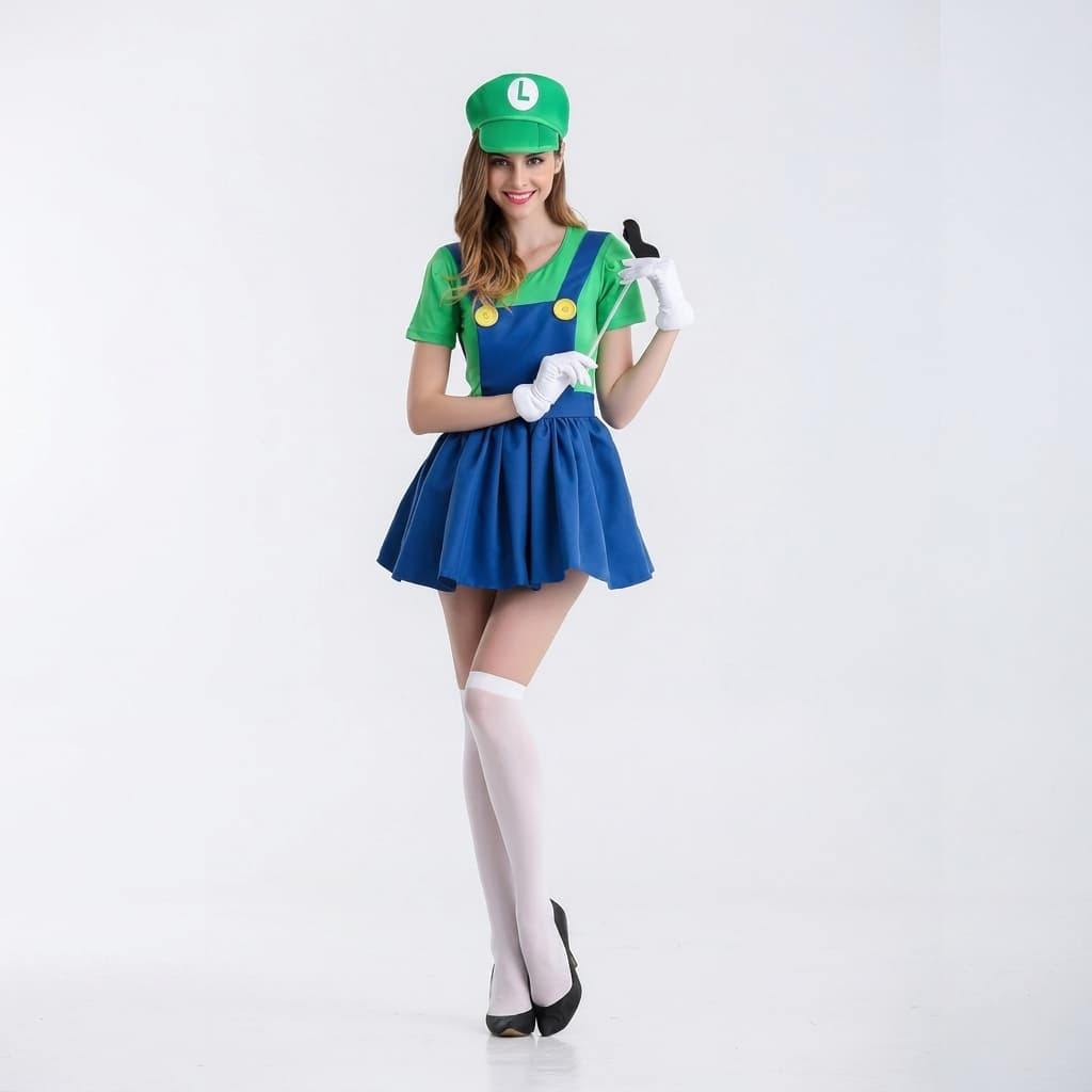 Luigi Dress Costume For Women