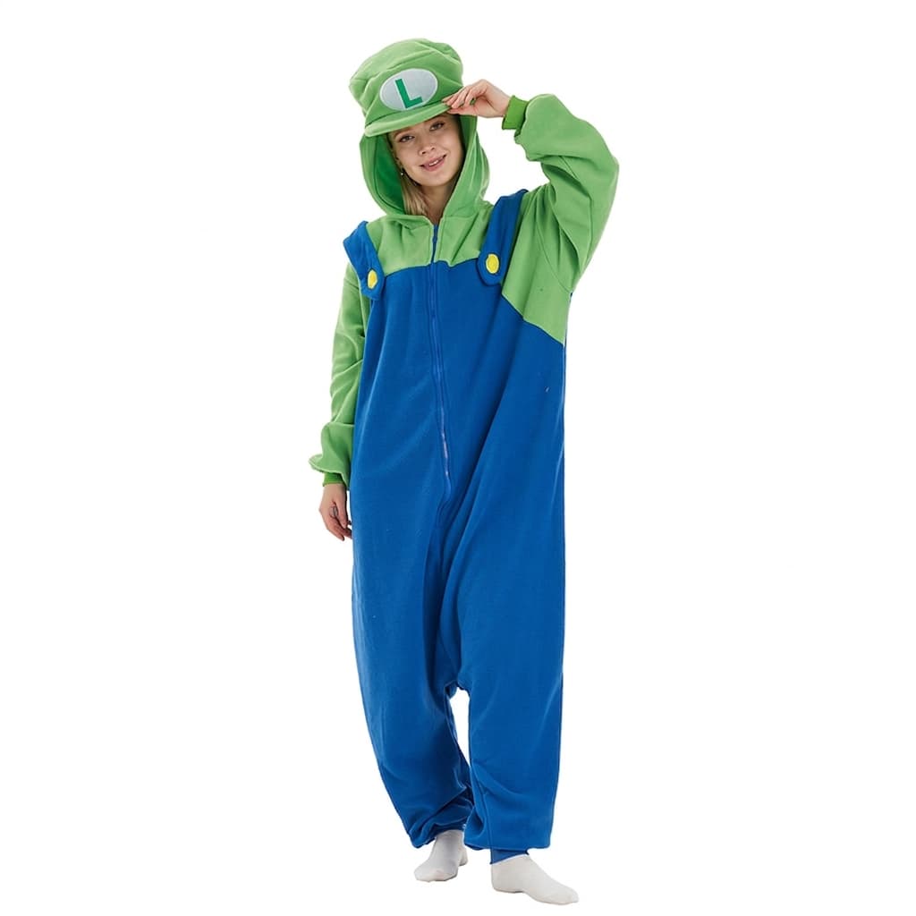 Luigi Onesie Costume for Adults