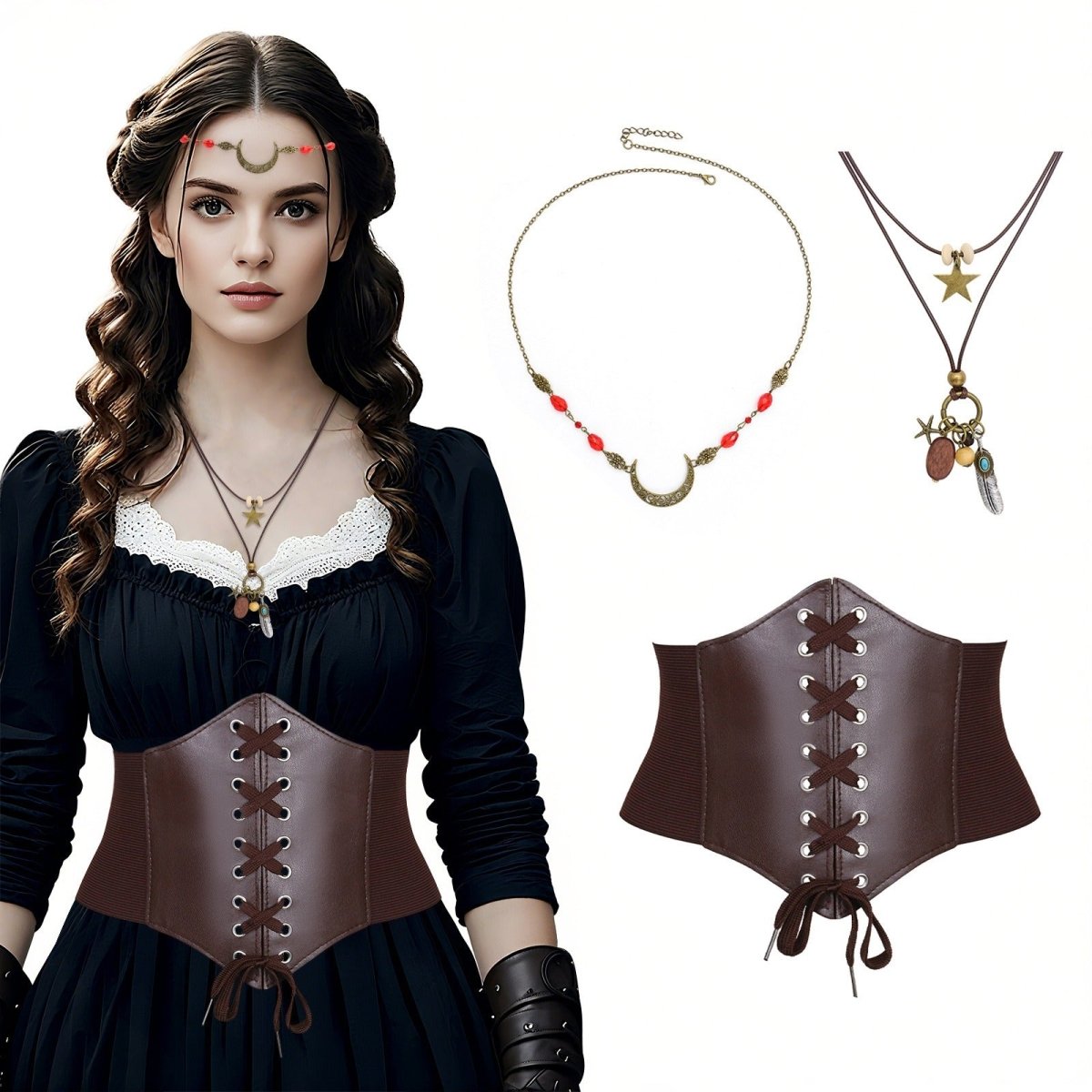 Medieval Viking Corset Belt Set