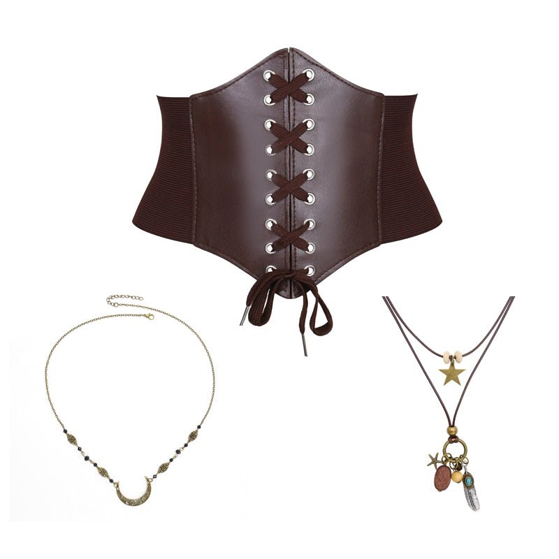 Medieval Viking Corset Belt Set