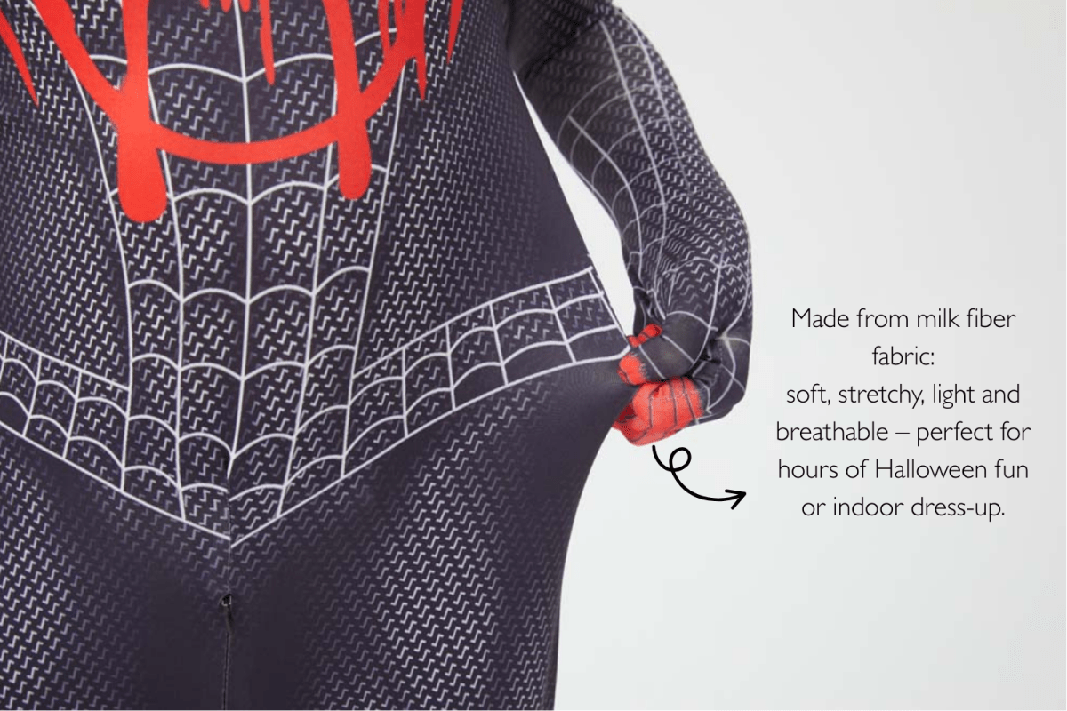 Miles Morales Costume for Kids – Black Spider - Man Costume with Mask and Jacket