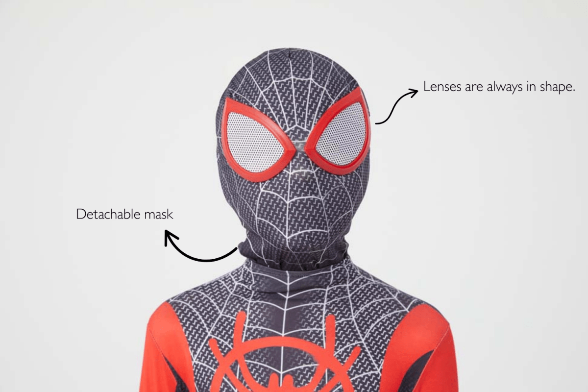 Miles Morales Costume for Kids – Black Spider - Man Costume with Mask and Jacket
