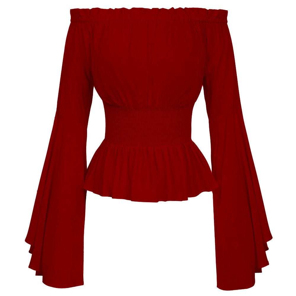 Off Shoulder Medieval Shirt, Pirate Blouse for Women