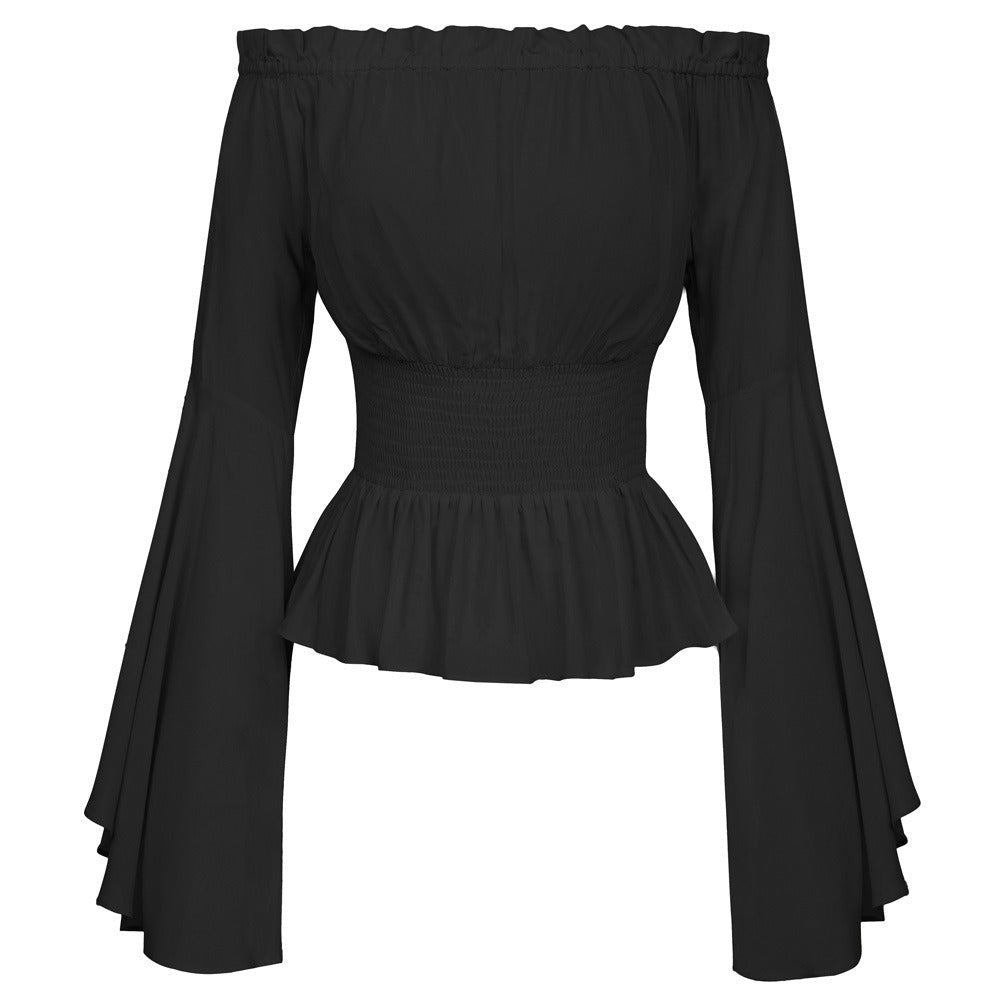 Off Shoulder Medieval Shirt, Pirate Blouse for Women
