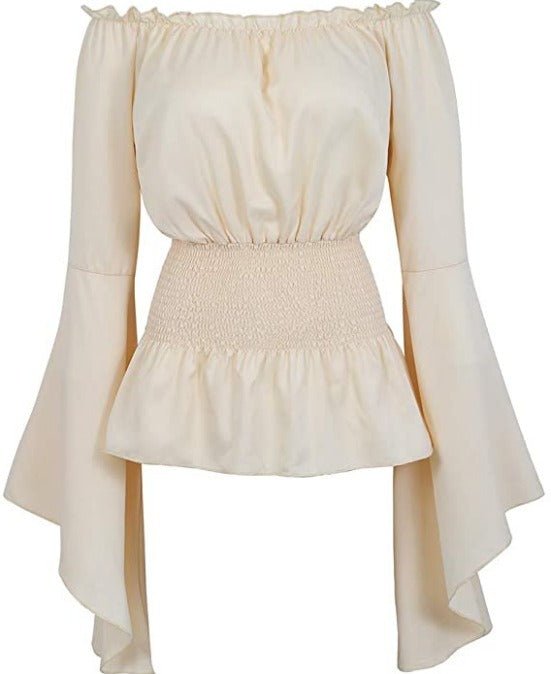 Off Shoulder Medieval Shirt, Pirate Blouse for Women