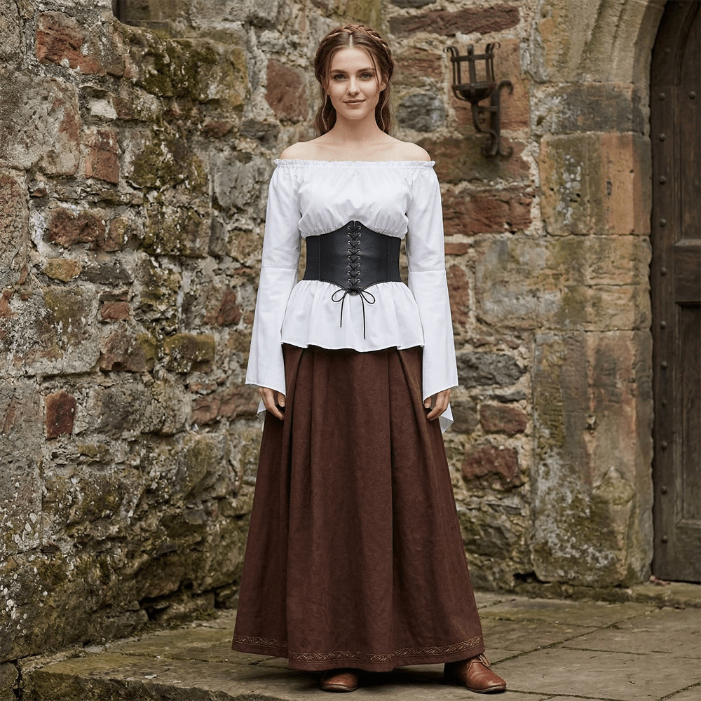 Off Shoulder Medieval Shirt, Pirate Blouse for Women