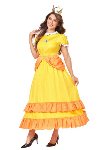 Princess Daisy Dress Costume for Adult