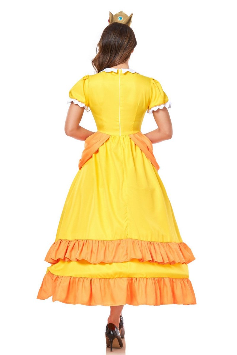 Princess Daisy Dress Costume For Adult Hallowitch Costumes princess-daisy-dress-costume-for-adult-hallowitch-costumes