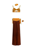 Princess Leia Slave Costume Sexy Gold Bikini Outfit