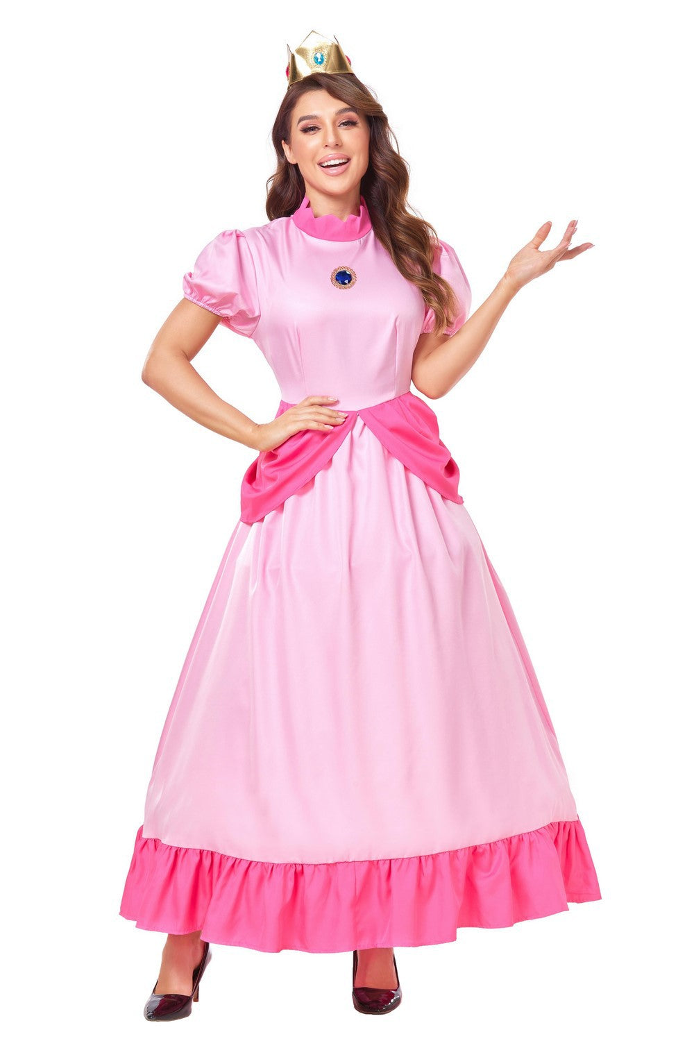 Princess Peach Dress Costume for Adult