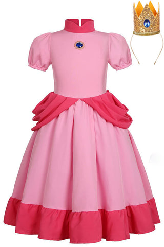 Princess Peach Costume for Girls and Adults