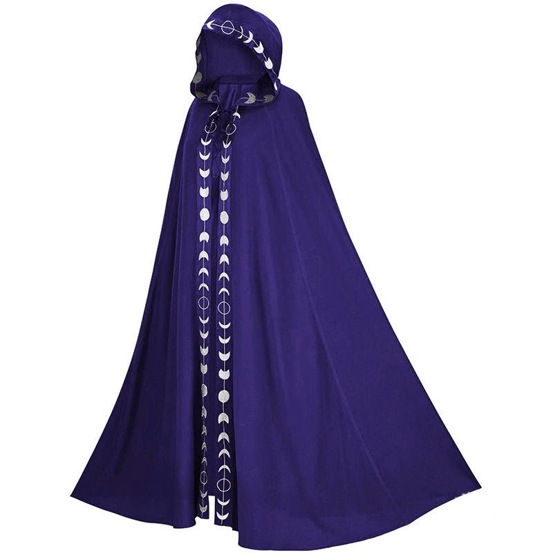 purple cloak with hood 