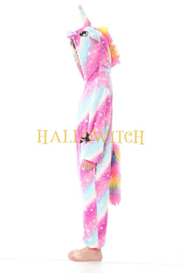Rainbow Star Unicorn Onesie Costume For Kids