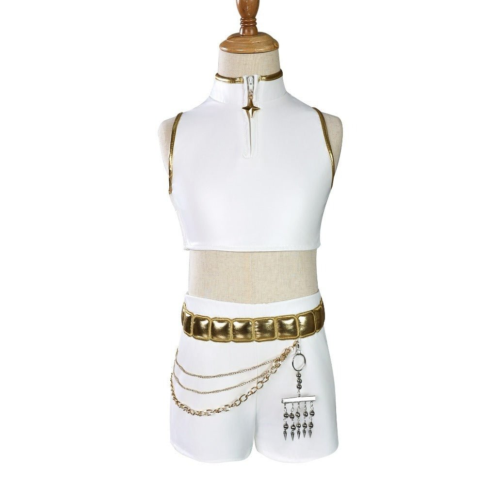 Rumi Costume. Kpop Demon Hunters Golden Stage Outfit. Realistic White Edition