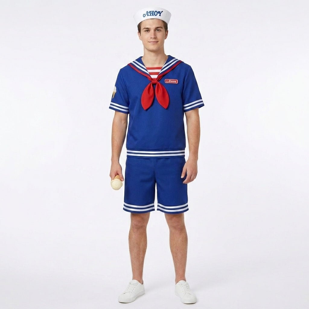 Steve Scoops Ahoy Costume For Adults. Stranger Things Halloween Costume