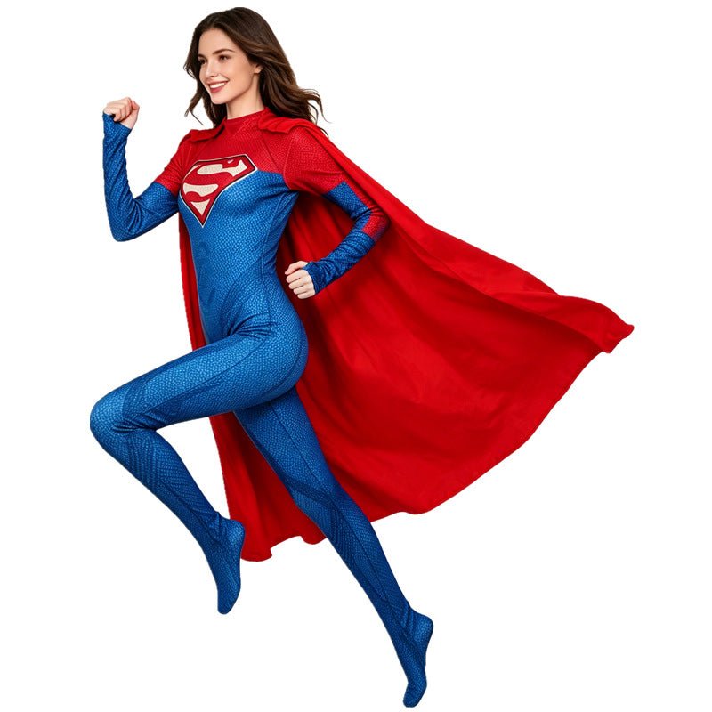 Superwoman Bodysuit Costume with Cape