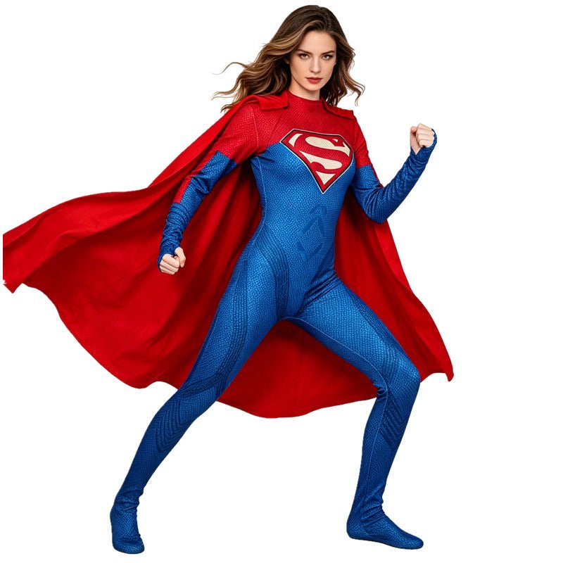 Superwoman Bodysuit Costume with Cape