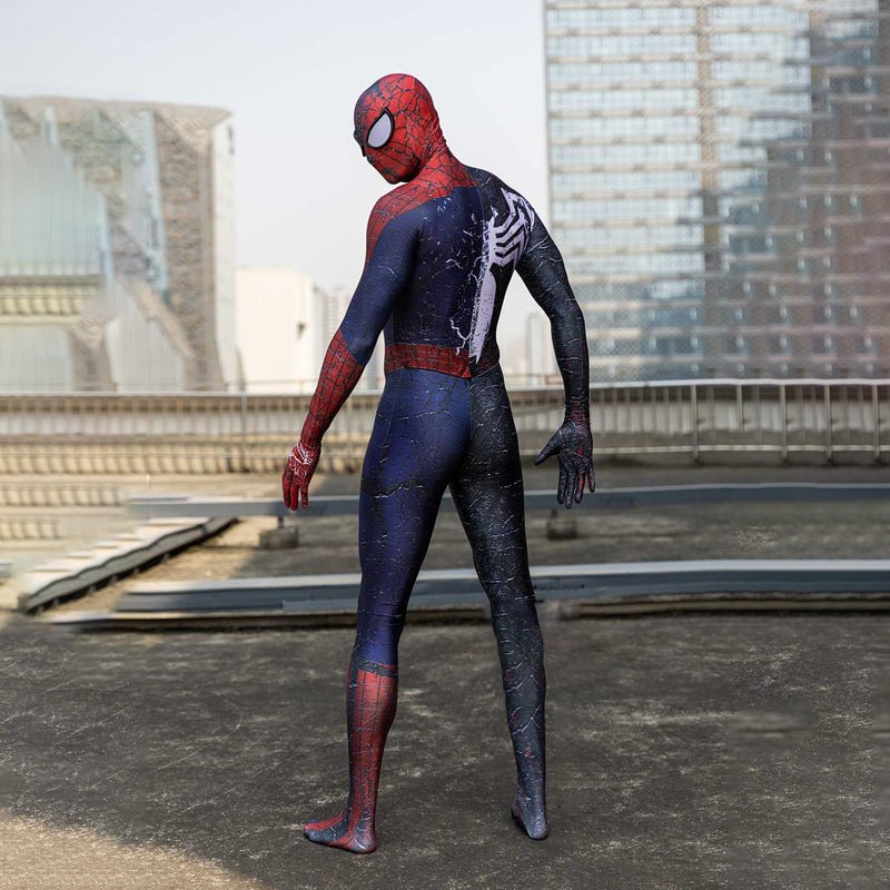Symbiote Spider Man Costume, Half Venom Half Spider man