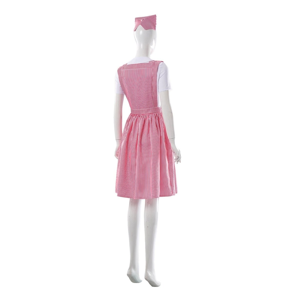 Vickie Candy Striper Nurse Uniform for Adults
