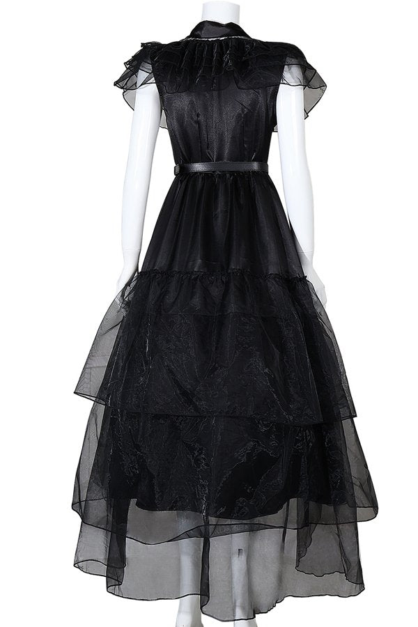 wednesday dress costume Wednesday Rave'N Dance Dress Costume for Kids and Adults – Hallowitch Costumes